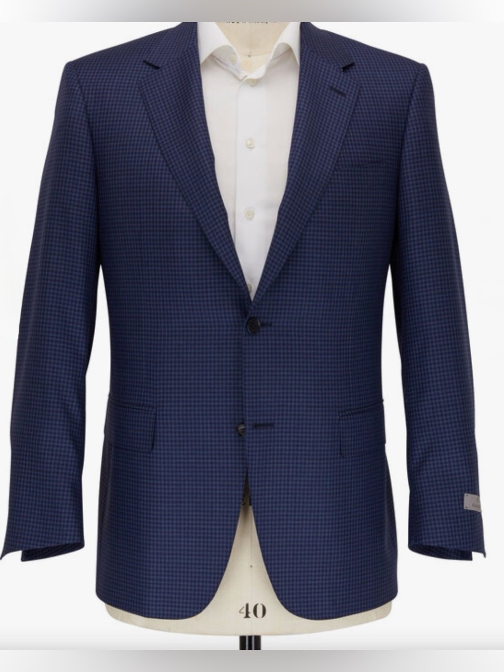 Canali Navy Micro-Check Sport Coat